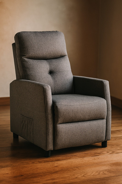 Fotel rozkładany Belivio VENICE grafitowy