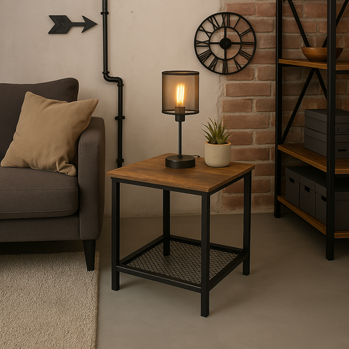 Stolik barowy Belivio BOSTON RUSTICAL OAK