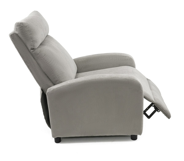 Fotel rozkładany Belivio TORINO szary sztruks