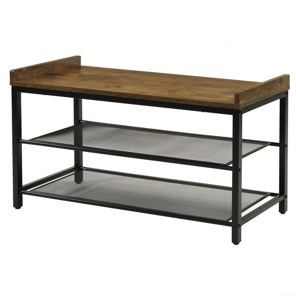 Półka na buty z siedziskiem Belivio NELLY Rustical Oak