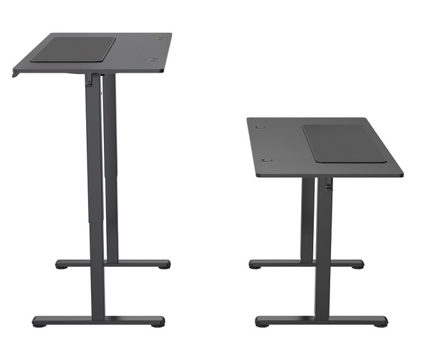 Biurko elektryczne 120x60 cm Zyonix TEVON Black Carbon