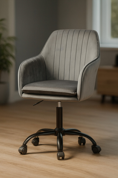 Fotel obrotowy Belivio SIENA grafitowy