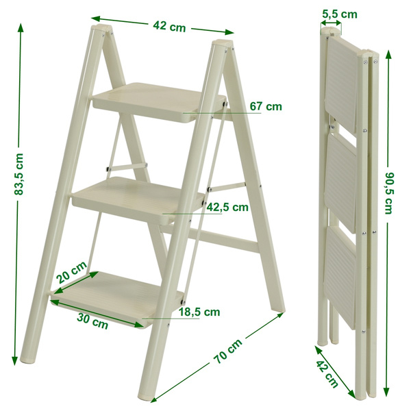 Drabinka 3-stopniowa Werkstar EMMA White