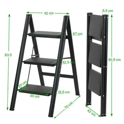Drabinka 3-stopniowa Werkstar EMMA Black