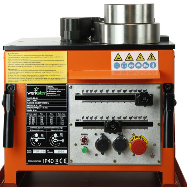 Giętarka do prętów zbrojeniowych Werkstar RB-25