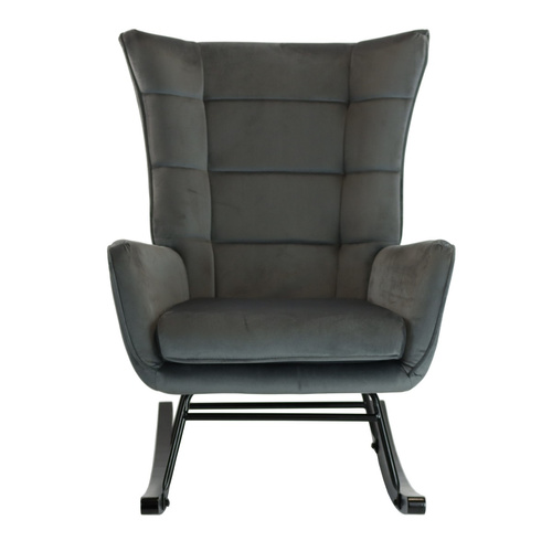 Fotel bujany Belivio BOLZANO grafitowy