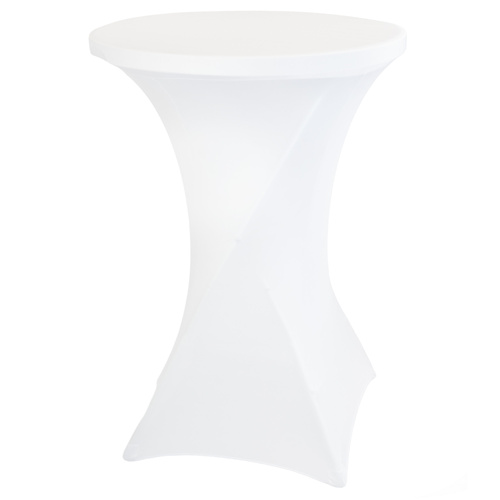 Pokrowiec/obrus na stoł koktajlowy BELIVIO WESTA WHITE