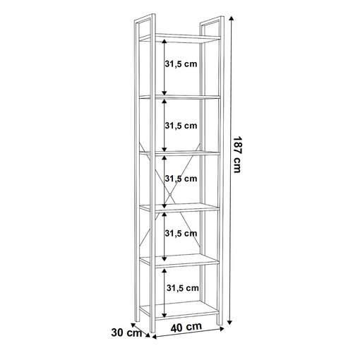 Regał Belivio FELIPE Royal Oak
