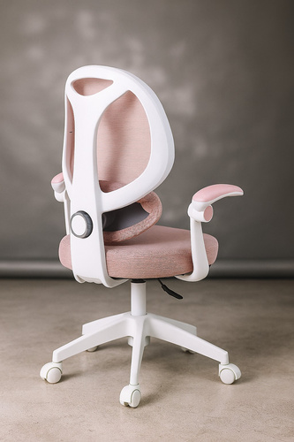 Fotel obrotowy Belivio VIVO różowy