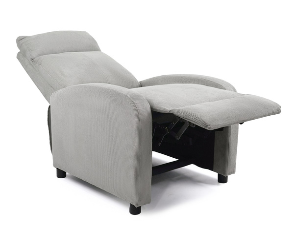 Fotel rozkładany Belivio TORINO szary sztruks