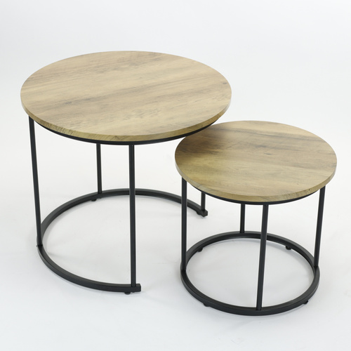 Zestaw stolików Belivio MOCCA ROYAL OAK