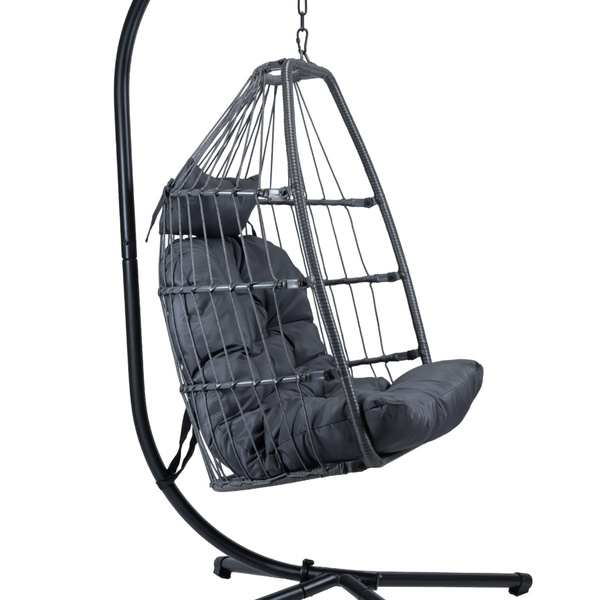 Fotel wiszący Belivio FLORES grafitowy