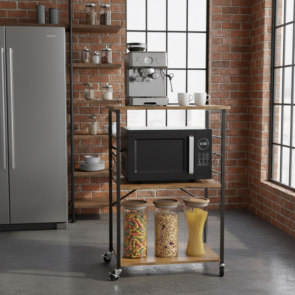 Wózek kuchenny Belivio LUCA Rustical Oak