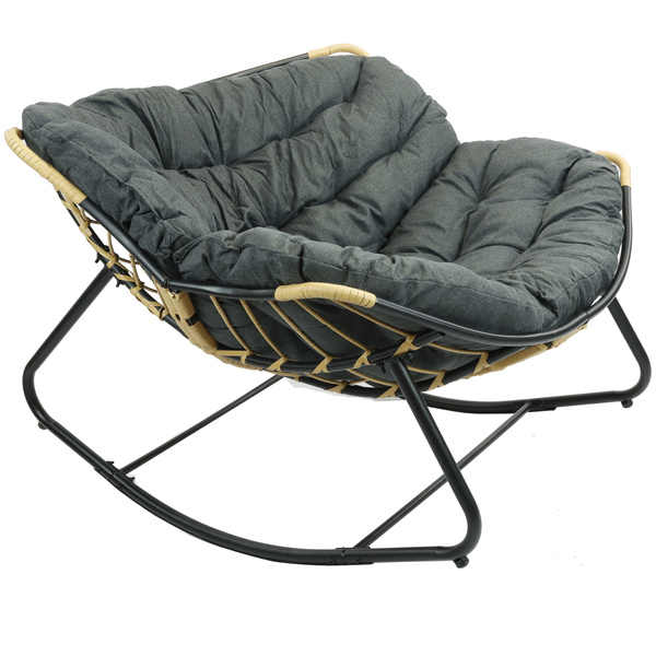 Fotel bujany Belivio NUVIO Dark Grey