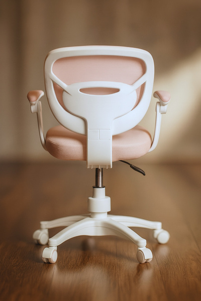 Fotel obrotowy Belivio ELMO różowy