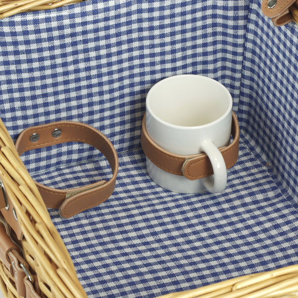 Wiklinowy kosz piknikowy 2-osobowy Belivio SALVIA