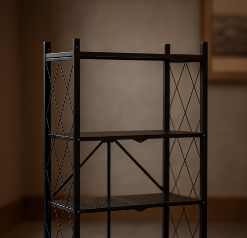 Regał Belivio SIMON Black 4-poziomowy