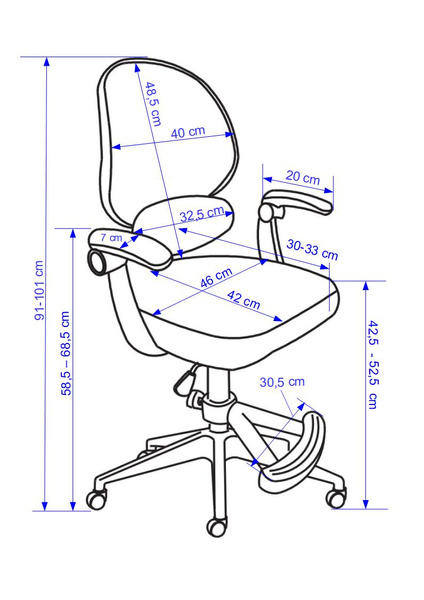 Fotel obrotowy Belivio VIVO szary