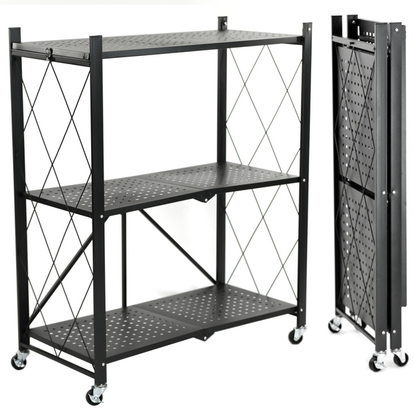 Regał Belivio SIMON Black 3-poziomowy