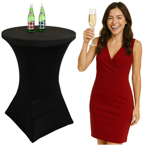 Pokrowiec/obrus na stoł koktajlowy BELIVIO WESTA BLACK