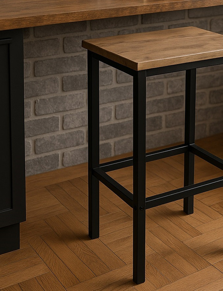 Zestaw dwóch stołków barowych Belivio PAX ROYAL OAK