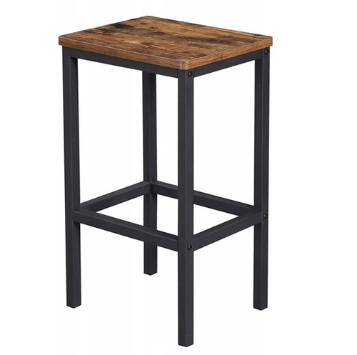 Stołek barowy Belivio PAX BLACK RUSTICAL OAK