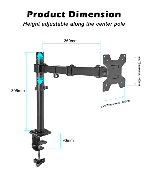 Uchwyt na monitor ZYONIX RHO