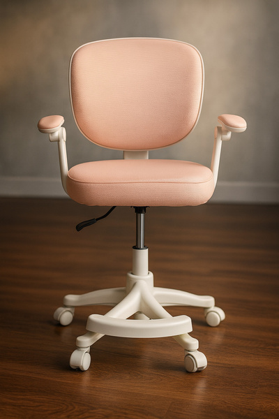 Fotel obrotowy Belivio ELMO różowy