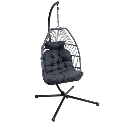 Fotel wiszący Belivio FLORES grafitowy