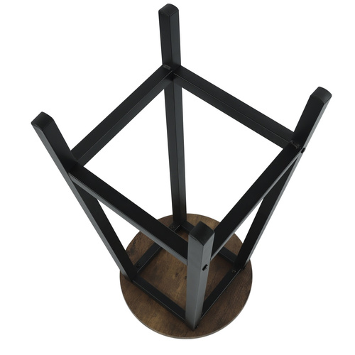 Stołek barowy Belivio TONO BLACK RUSTICAL OAK