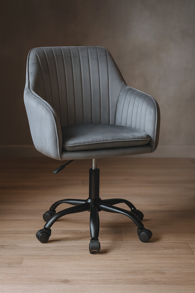 Fotel obrotowy Belivio SIENA grafitowy