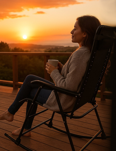 Fotel bujany Belivio RAY Black