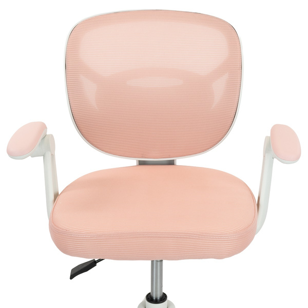 Fotel obrotowy Belivio ELMO różowy