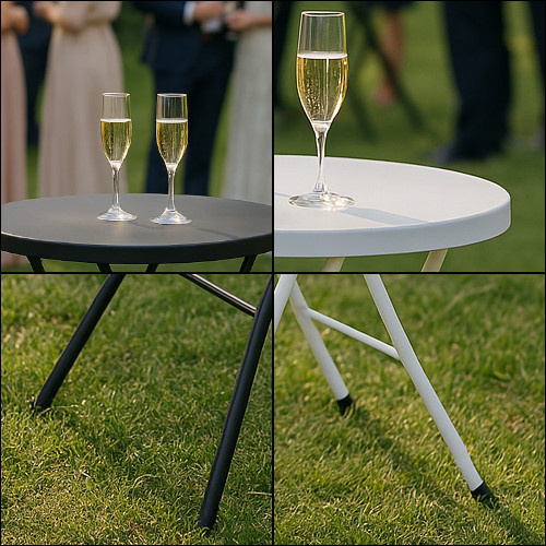 Stół koktajlowy Belivio SELENE WHITE