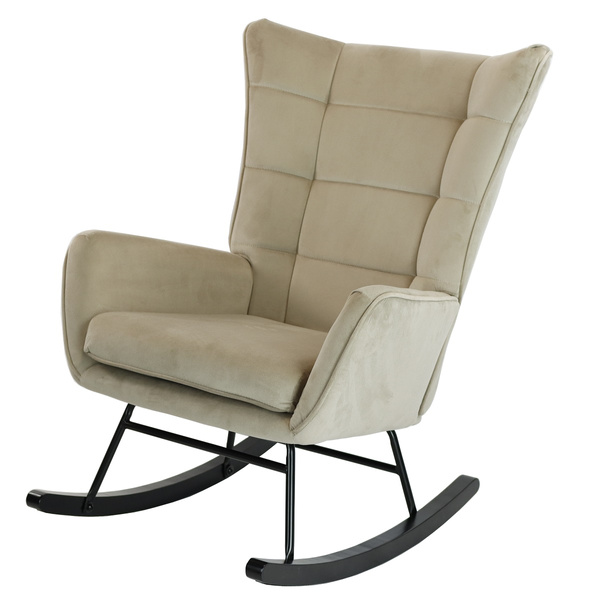 Fotel bujany Belivio BOLZANO beżowy