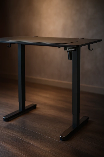 Biurko elektryczne 120x60 cm Zyonix TEVON Black Carbon