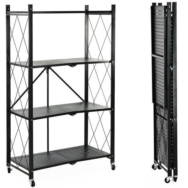 Regał Belivio SIMON Black 4-poziomowy