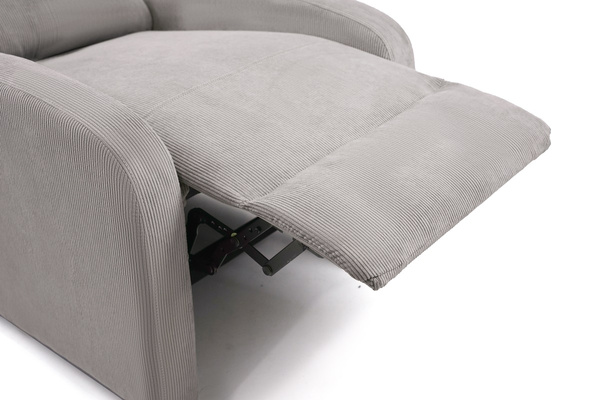 Fotel rozkładany Belivio TORINO szary sztruks