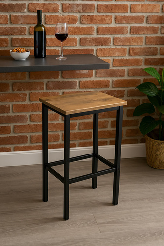 Zestaw dwóch stołków barowych Belivio PAX ROYAL OAK