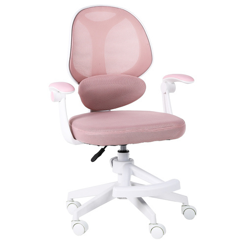 Fotel obrotowy Belivio VIVO różowy