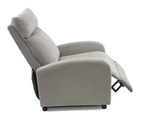 Fotel rozkładany Belivio TORINO szary sztruks