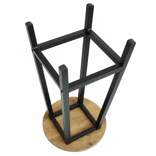 Stołek barowy Belivio TONO BLACK ROYAL OAK