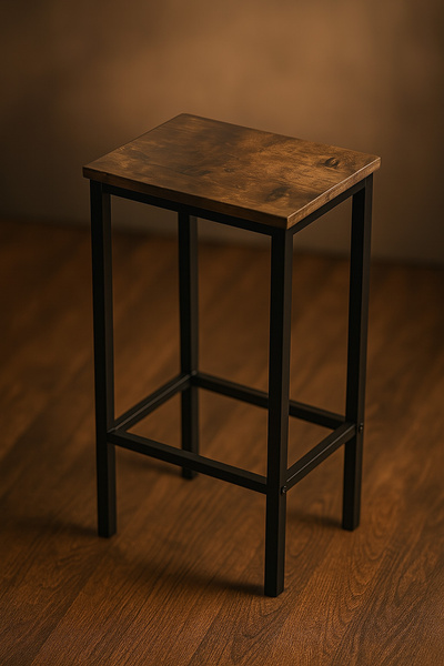 Stołek barowy Belivio PAX RUSTICAL OAK