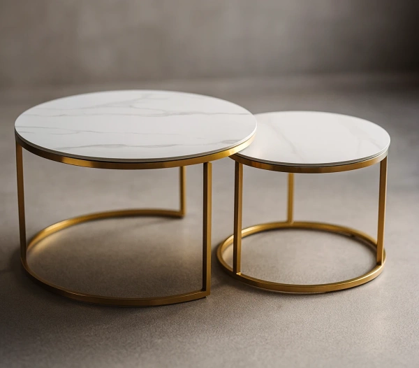 Zestaw stolików Belivio LUNA GOLD