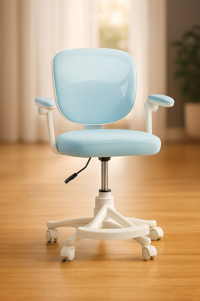 Fotel obrotowy Belivio ELMO niebieski