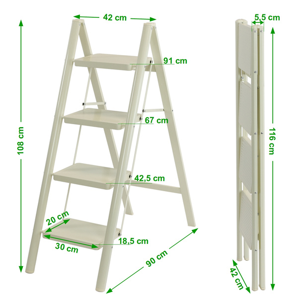 Drabinka 4-stopniowa Werkstar EMMA White