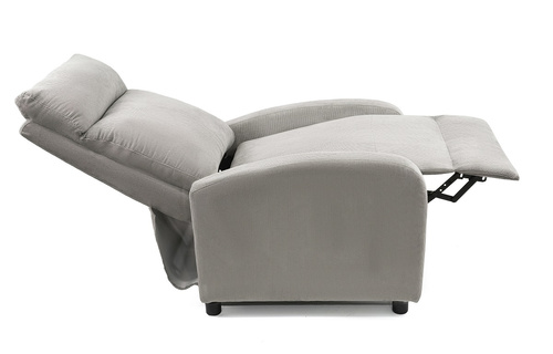 Fotel rozkładany Belivio TORINO szary sztruks