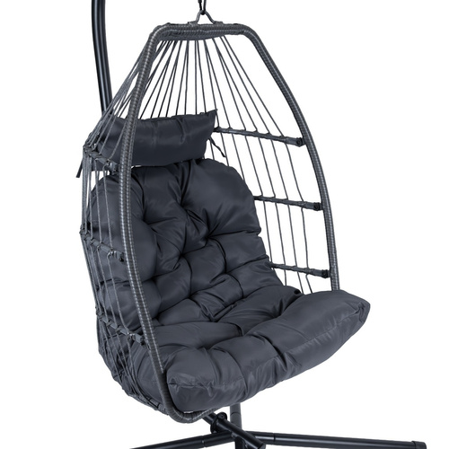 Fotel wiszący Belivio FLORES grafitowy