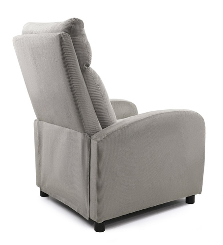 Fotel rozkładany Belivio TORINO szary sztruks