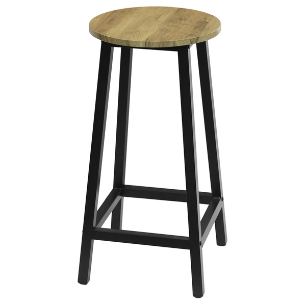 Stołek barowy Belivio TONO BLACK ROYAL OAK